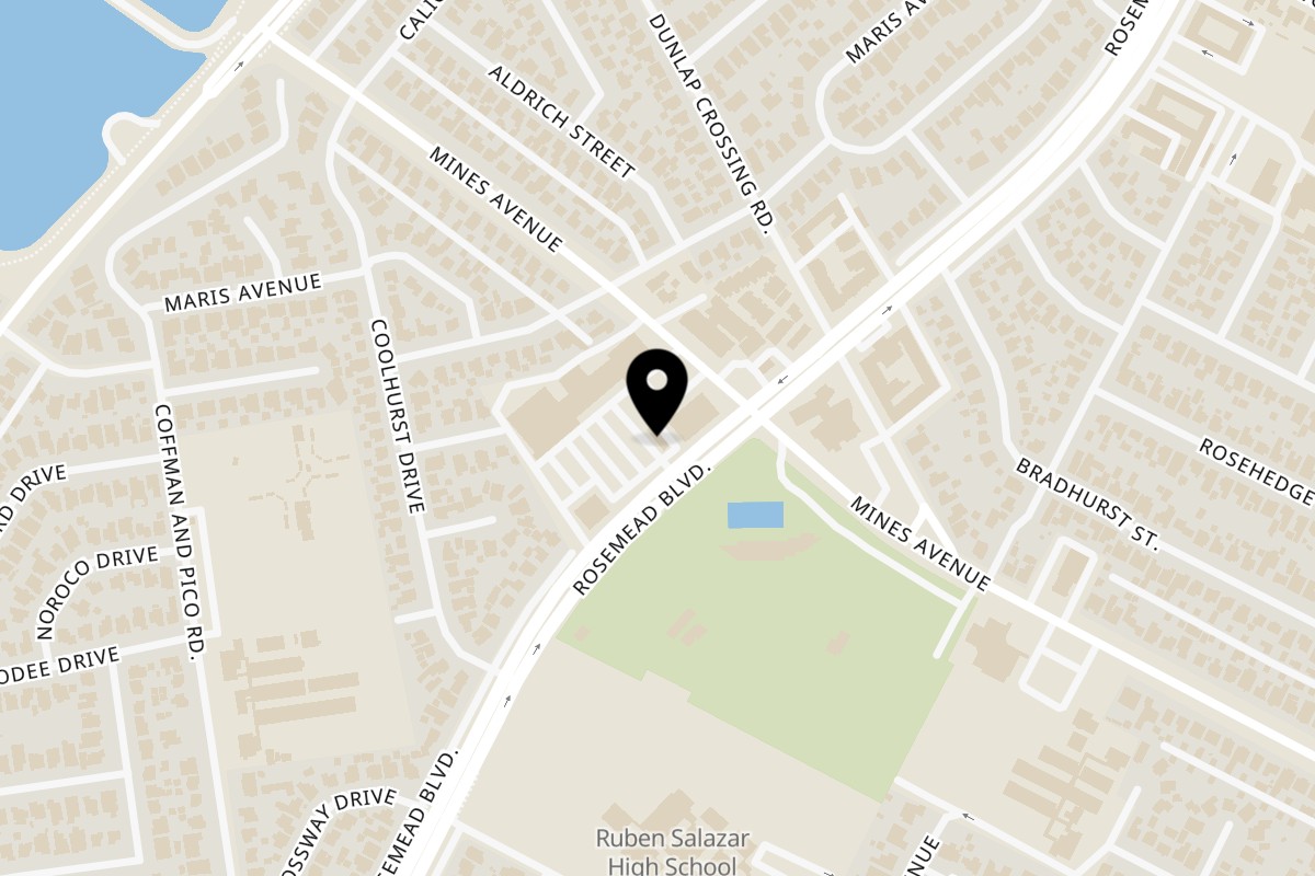 Map showing the location of BMC Pho Pico Rivera on 6003 Rosemead Blvd in Pico Rivera